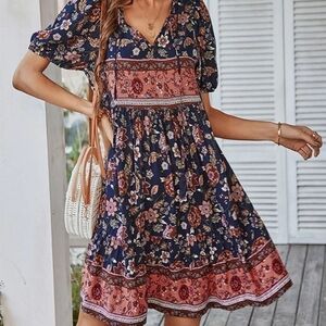 Baby doll mini dress